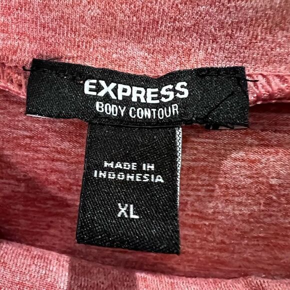 Express mock neck cut out long sleeve body suit mauve thong size XL - Picture 9 of 14